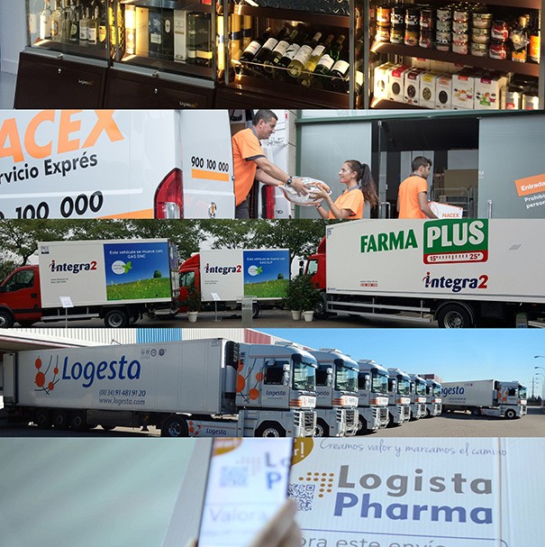 Collage con fotografias de Logista
